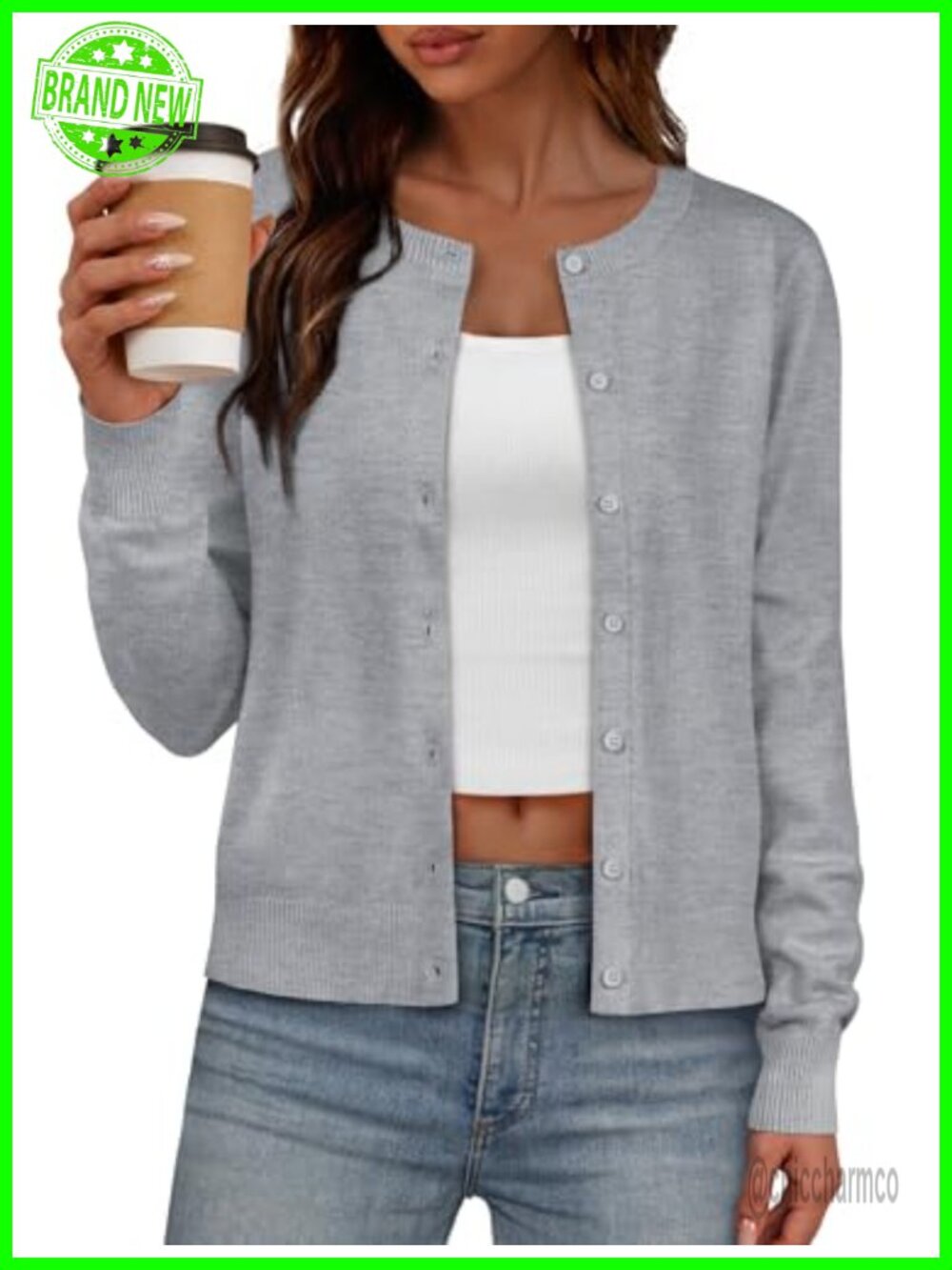 Lightweight Button Down Long Sleeve Cardigan Sweater